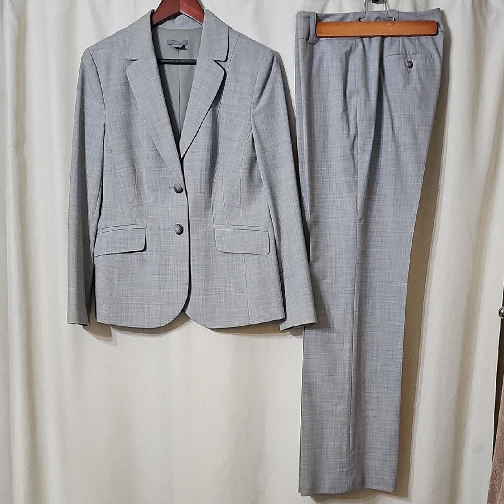 Ann Taylor Light Gray Wool Suit Set